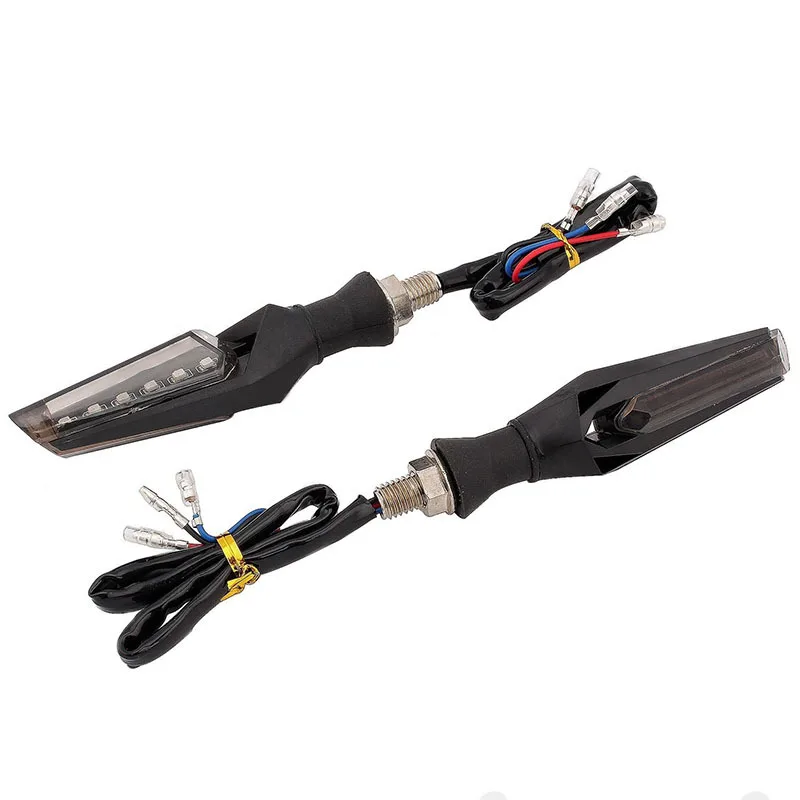 1 Pair Universal Motorcycle Turn Signal Light LED Amber Blue Color Indicator Blinker Flash Bike Lamp for Harley Honda |