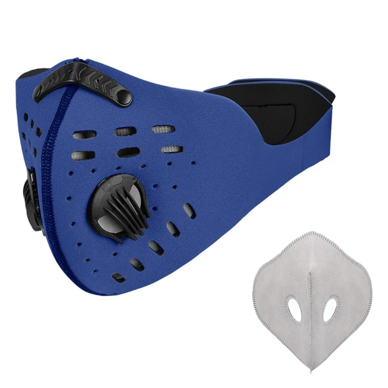 

Reusable Sports Anti-smog Mask Face Cover with Filter Dust Wind Proof Washable