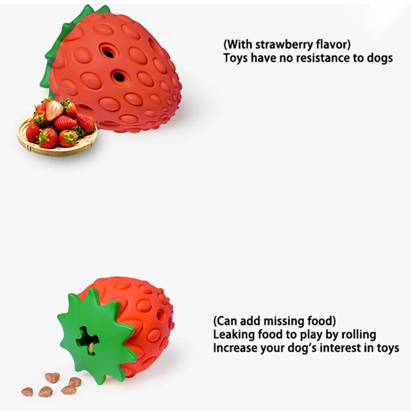 

Pet Rubber Fruit Toy Ball, Bite-resistant Food Ball, Molar Chewing Toy, Small And Medium-sized Dog Toy, Dragon Fruit