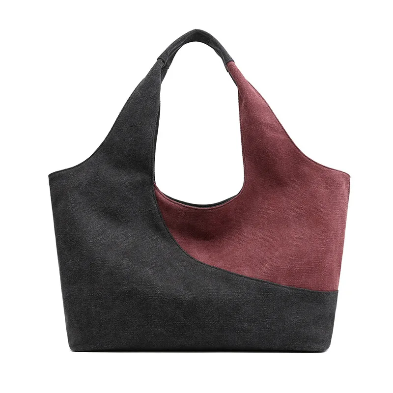 Женская сумка на плечо Большая вместительная Классическая Холщовая Сумка в