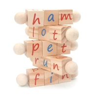 wooden reading blocks wooden spinning alphabet manipulative blocks educational toys for children letter abc blocks mi0764h