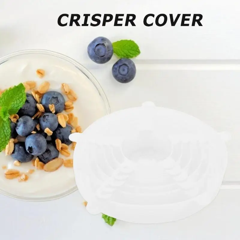 6 шт. многоразовая силиконовая пищевая обертка эластичная вакуумная герметичная