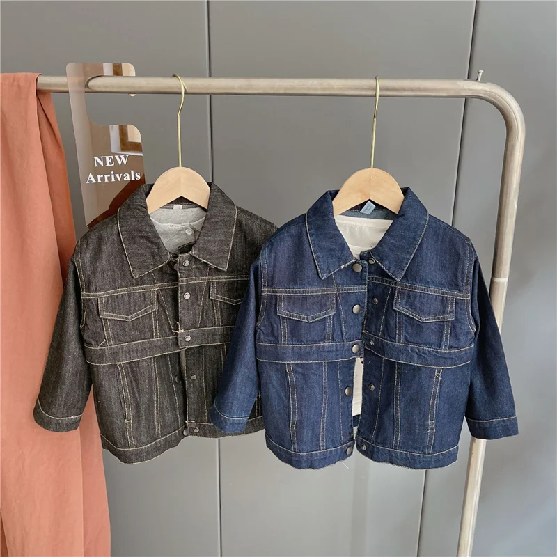 

Осень 2021, Новое поступление, повседневные джинсовые пальто унисекс в стиле ретро, модные Универсальные джинсовые куртки в стиле пэчворк для...