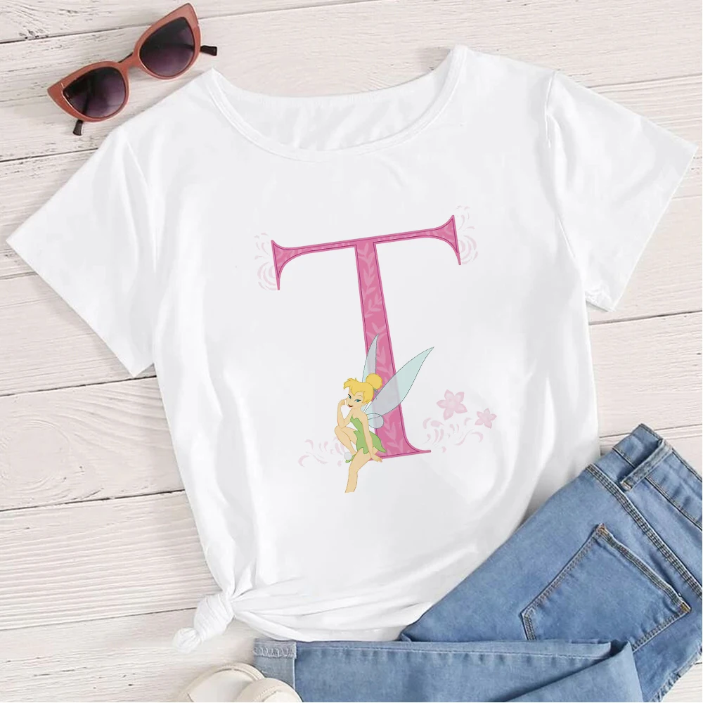 

Women's Oversize Shirt Free Shipping T-Shirt Disney White Top Custom Letters Fashion European Street Summer Cartoon Ropas Funny