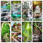 Полноразмерная алмазная живопись, пейзаж, цветы, 5D, алмазная вышивка сделай сам, мозаика, пейзаж, Набор для творчества, украшение для дома