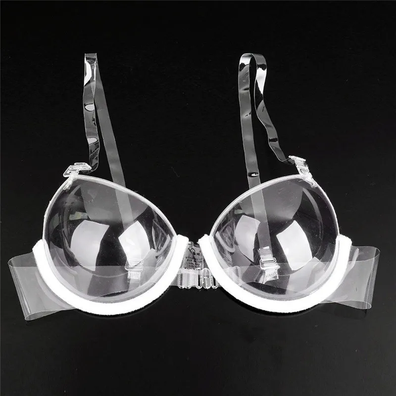 

2017 New Sexy Women 3/4 Cup Transparent Clear Push Up Bra Ultra-thin Strap Invisible Bras Underwear Fashion