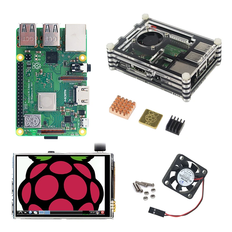 Raspberry Pi 3B + основное Крепление Применение комплект 3 5 дюймов сенсорный экран 9 слой