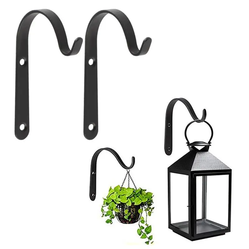 

4PCS Garden Plant Wall Mounted Metal Hanging Bracket Decorative Plant Hanger for Bird Feeders Planters