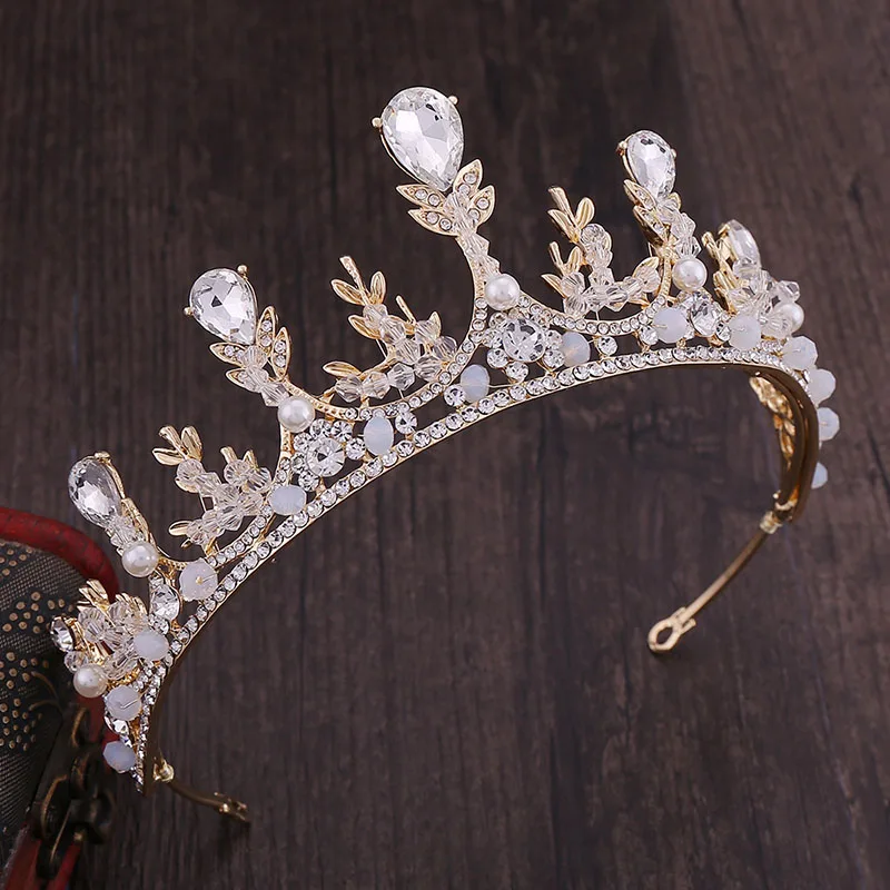 Свадебная Корона Стразы FORSEVEN великолепного серебряного цвета с кристаллами