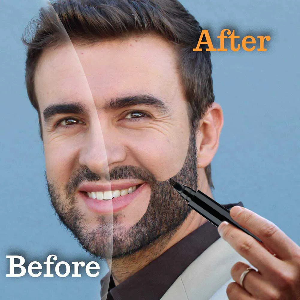 Men Beard Growth Pen Facial Hair Moustache Repair Shape Regrowth Pen Beard Enhancer Nourish Shaping Anti Hair Loss Styling Kit images - 6