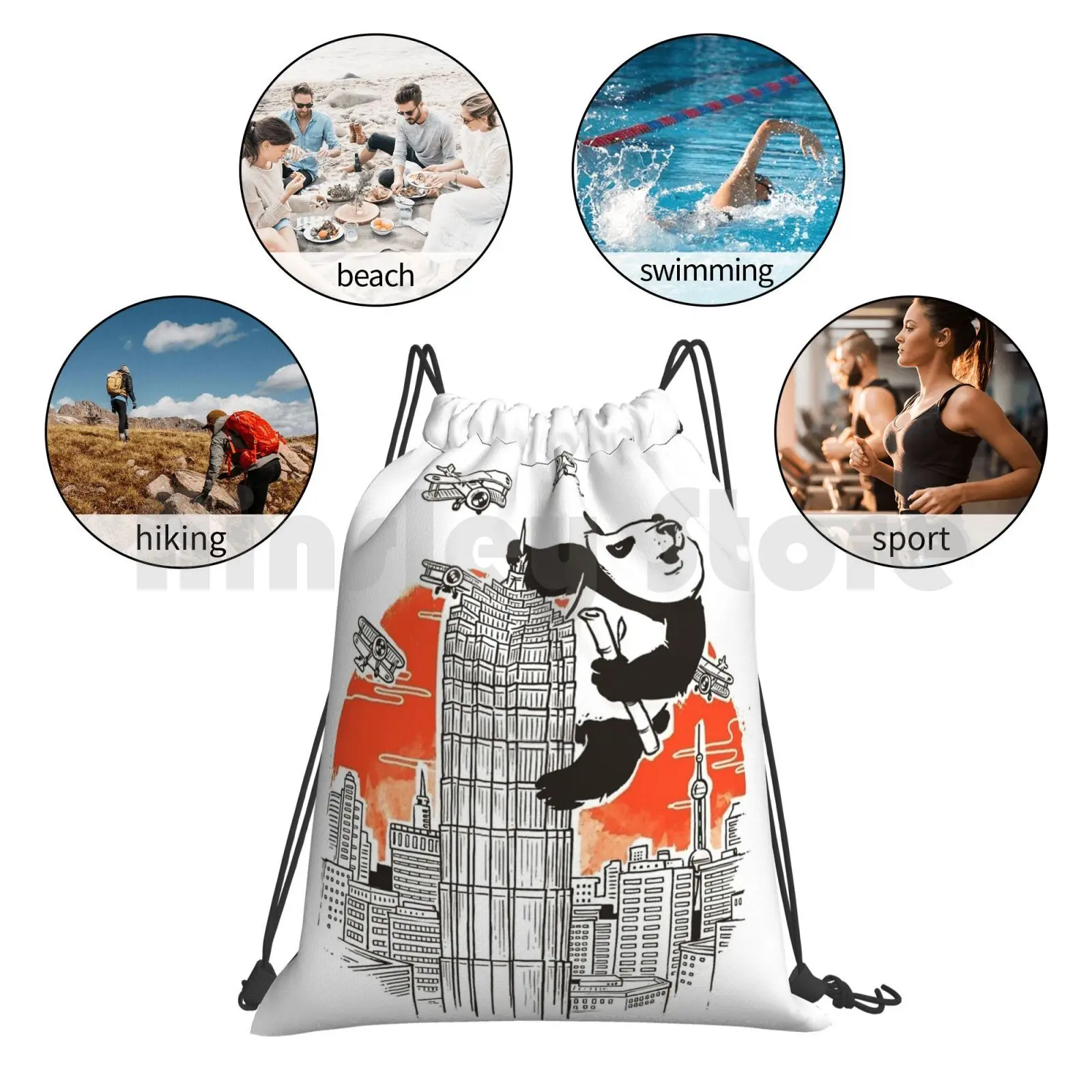 

Meanwhile In Shanghai Shirt Backpack Drawstring Bags Gym Bag Waterproof Funny Kids Animal Funny Cool Cool Kids Kids