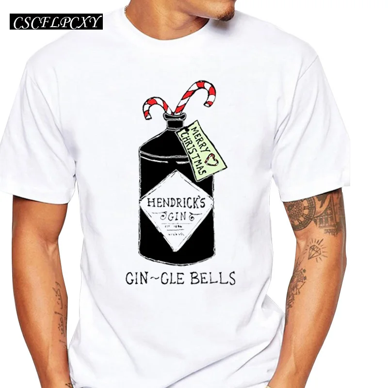 Мужские футболки GIN gle bells с круглым вырезом топы короткими рукавами
