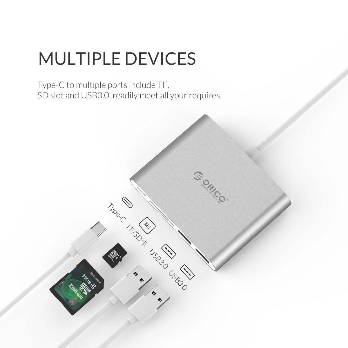 ORICO usb-хаб USB C к HDMI VGA type-C PD зарядный адаптер док-станция для MacBook Pro/huawei аксессуары type C USB 3,0 разветвитель концентратор