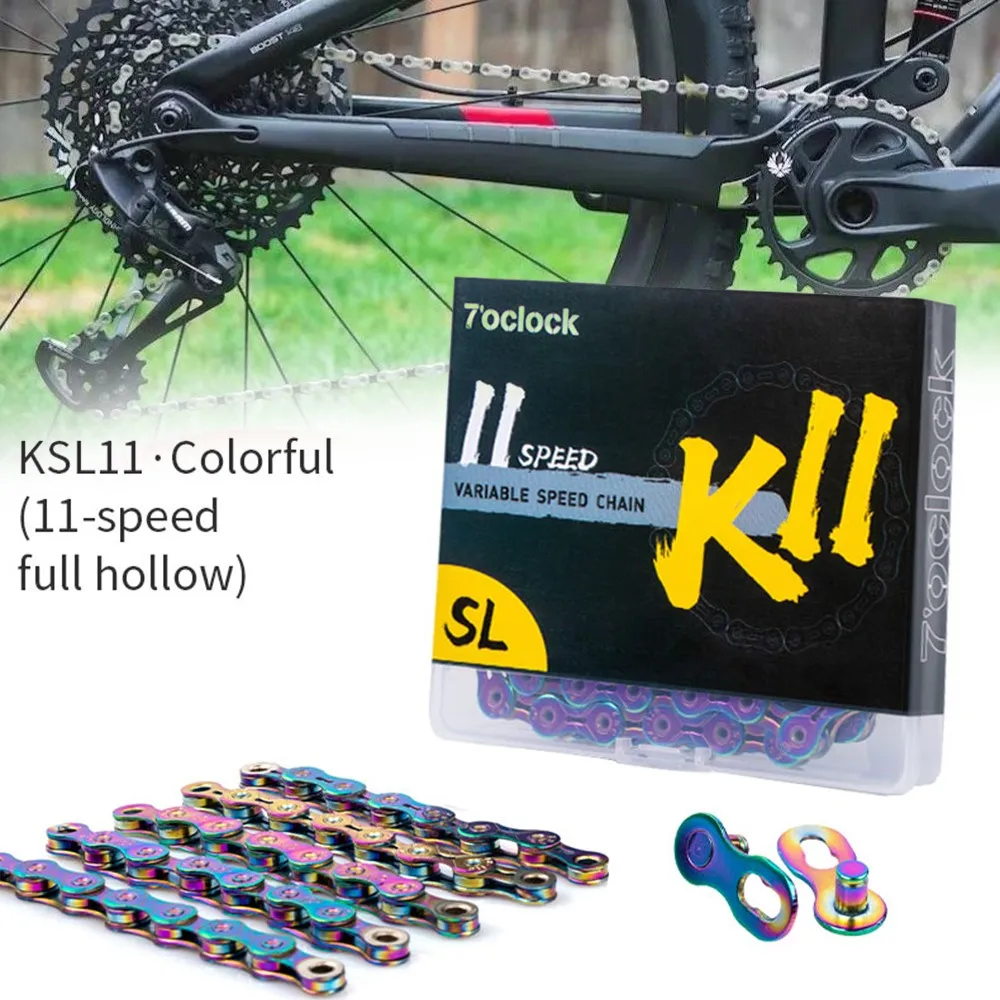 

Bike Chain 8 9 10 11 12 Speed Electroplated Colorful Anti Rust Steel Mountain Road Speed Chain for Shimano SRAM Campagnolo