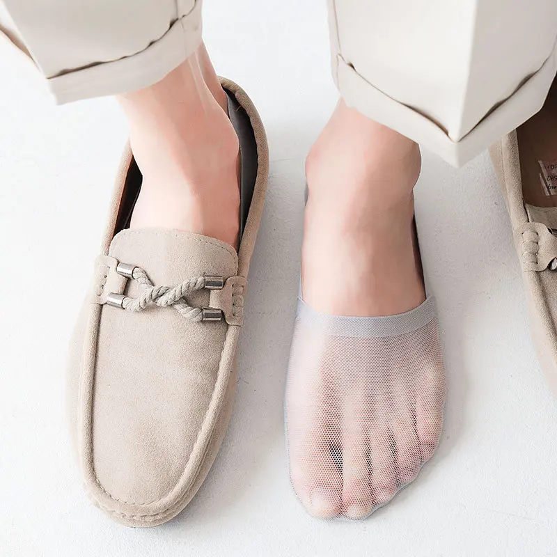 

1 Pair New Men Sock Slippers Men No Show Thin Invisible Fashion Socks Man Summer High Quality Casual Breathable Mesh Socks Men