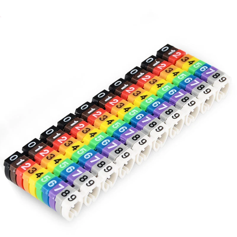 Пластик Кабель Маркировочная этикетка ec 0 маркировки кабеля номер до 9