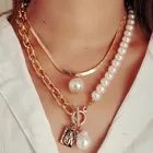 Женское винтажное ожерелье-чокер с жемчугом