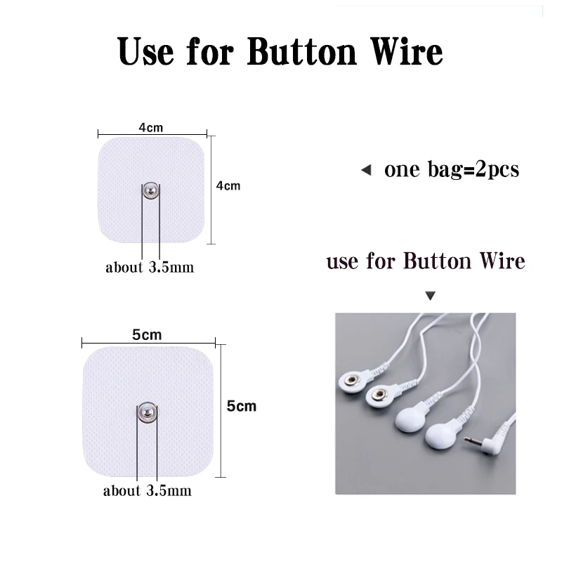 100 шт. 5*5 см Ems электродные подушечки стимулятор нервных мышц силиконовый гель