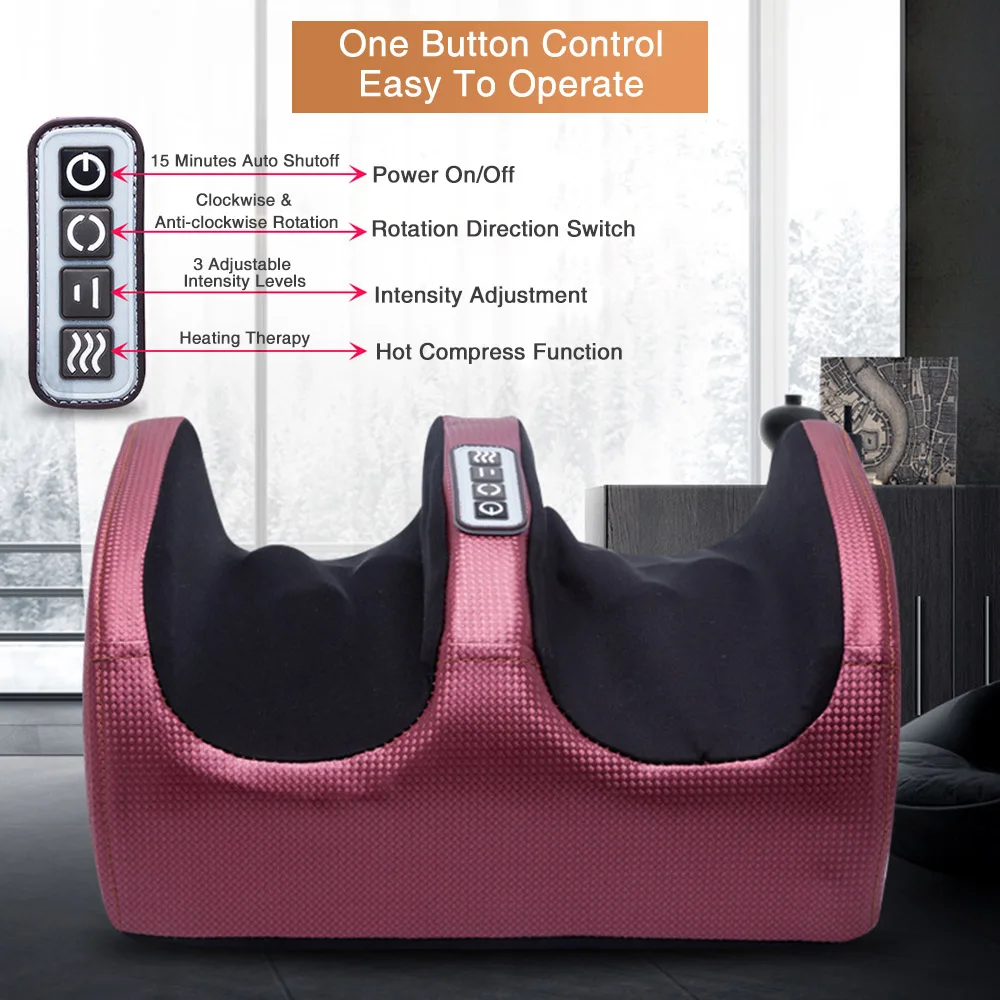 

Foot Massage Electric Shiatsu Foot Massager Heating Therapy Foot Massage Roller for Relief Leg Fatigue Body feet auto massager