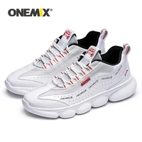 onemix 2021 new fashion men running shoes lightweight retro sneakers breathable comfort men shoes outdoor leisure sports shoes
