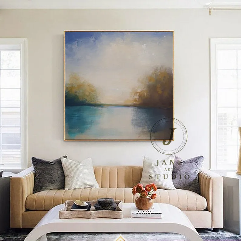 

Картина маслом на холсте с изображением синего неба