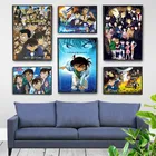 Детектив Конан Аниме Холст украшение постер настенное искусство детская комната холст брикет модульный домашний декор картины