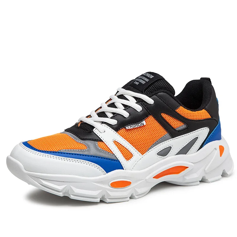 Кроссовки мужские в стиле Харадзюку Повседневные Дышащие сетчатые с круглым