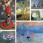 Алмазная 5D картина сделай сам знаменитый художник, серия Клод Моне, полноразмернаякруглая вышивка, картина из страз, декор для Стразы