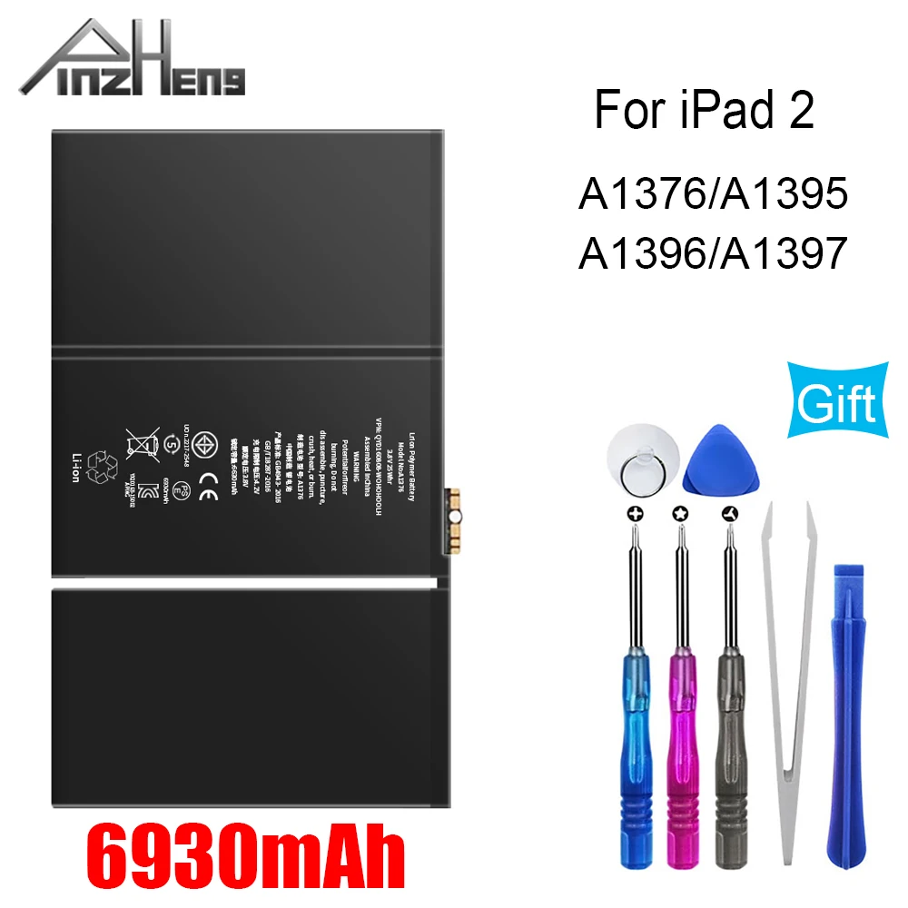 Bateria da Tabuleta de Pinzheng Bateria da Tabuleta para a Substituição do Ipad 6930mah para Ipad 2 com Ferramentas A1316 2 A1376 A1395 A1396 A1397
