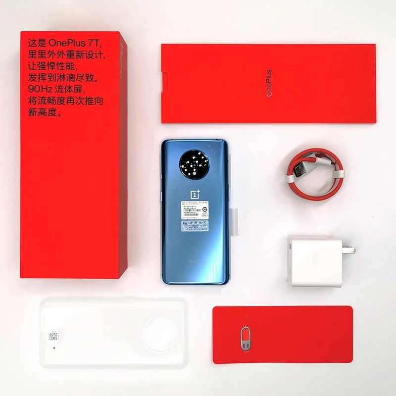 Смартфон OnePlus 7 T с глобальной ПЗУ 8 Гб 128 ГБ Восьмиядерный процессор Snapdragon 855 Plus 90 Гц