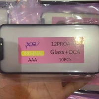 10pcs original quality 11 oca lamilated screen outer glass for 12 pro max 11 pro max x xr xs max touch panel lens replacement