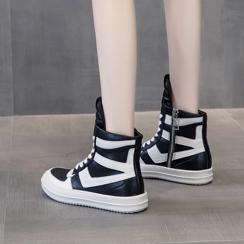 2021 модные трендовые кожаные женские ботинки повседневные на шнуровке женская