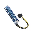 6 шт. VER008C Molex 6 pin PCI Express PCIE PCI-E Райзер-карта 008C 1X до 16X удлинитель 60 см USB3.0 кабель Майнинг биткоинов Майнер