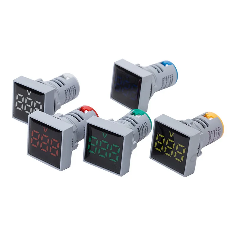 Цифровой мини Вольтметр AC 20 500 В светодиодный дисплей квадратная панель тестер