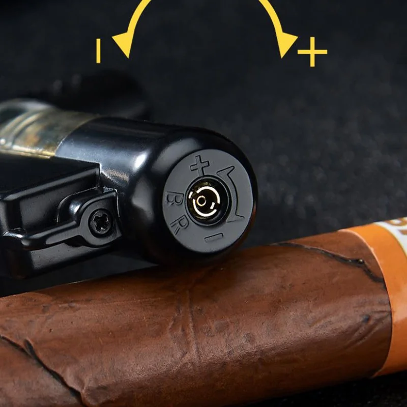 

Butane Lighter Portable Small Spray Gun 1300 C Blue Flame Metal Windproof Cigarette Lighter Jet Turbo Cigar Accessories