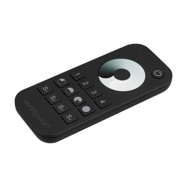 Фото Пульт SMART-R24-DIM Black (4 зоны, 2.4G) ( IP20 Пластик, 5 лет) №1