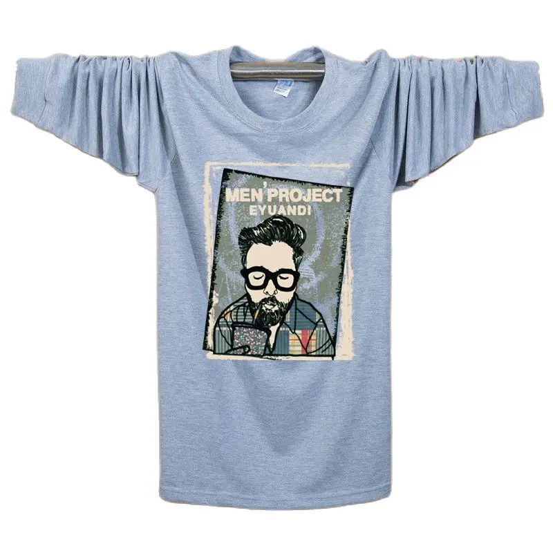 Очки для мужчин футболка размера плюс свободная из хлопка длинные аниме одежда в