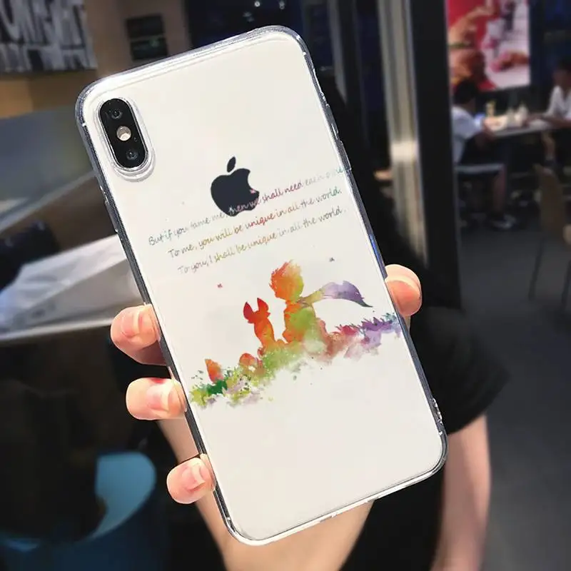 

Little Prince French children's story Phone Case Transparent soft For iphone 5 5s 5c se 6 6s 7 8 11 12 plus mini x xs xr pro max