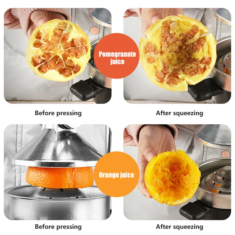

Professional Commercial Fruit Press Juicer Squeezer Citrus Orange Lemon Machine Manual Kitchen Home Stainless Steel