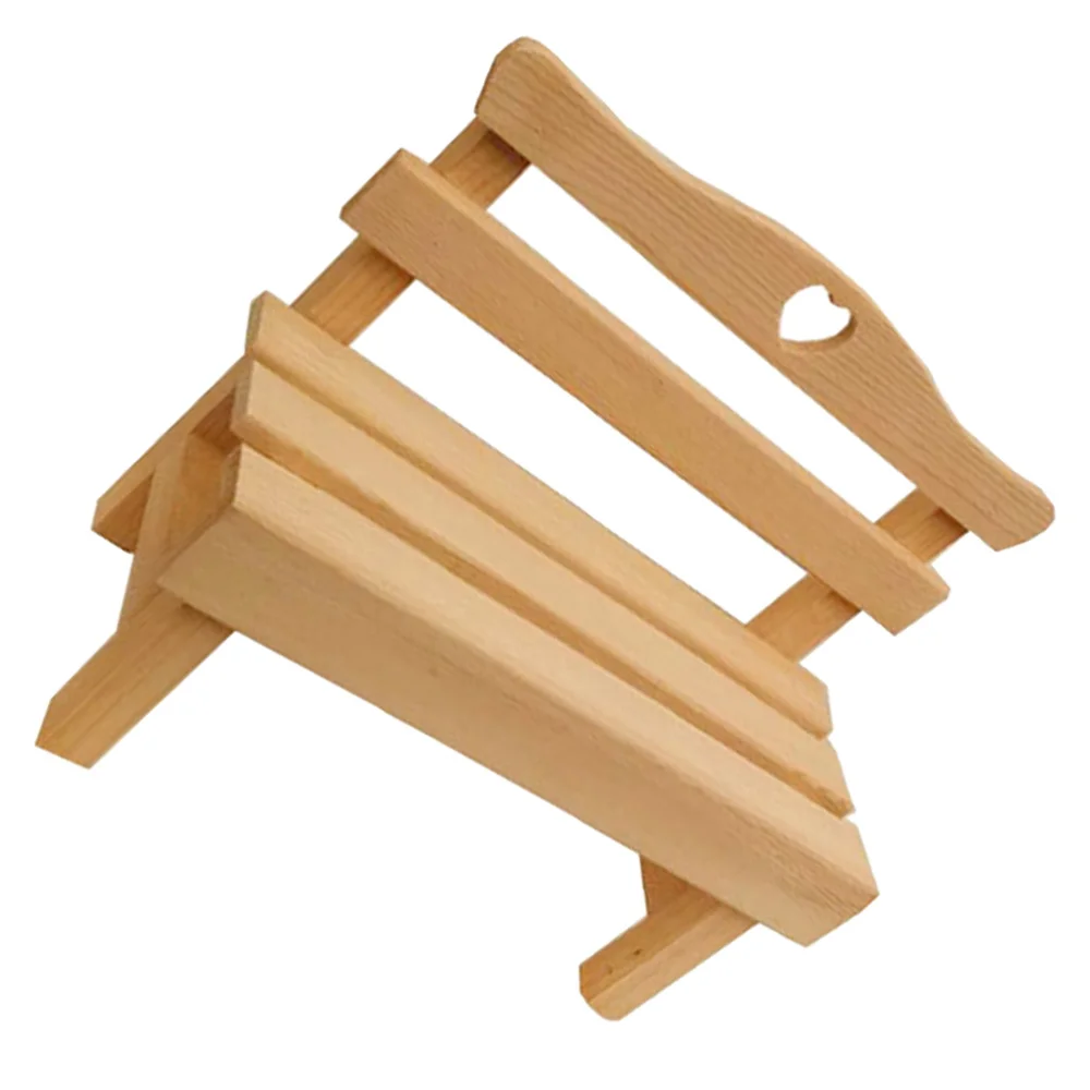 

1pc Decorative Mini Bench Ornament for Photo Booth Prop Home Office Decoration