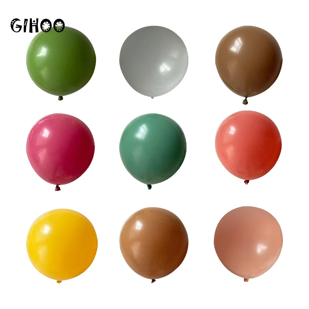 

5Pcs 24Inch Brown Khaki Coffee Latex Balloons Green Retro Rose Red Pink Giant Helium Globos Birthday Party Wedding Decorations