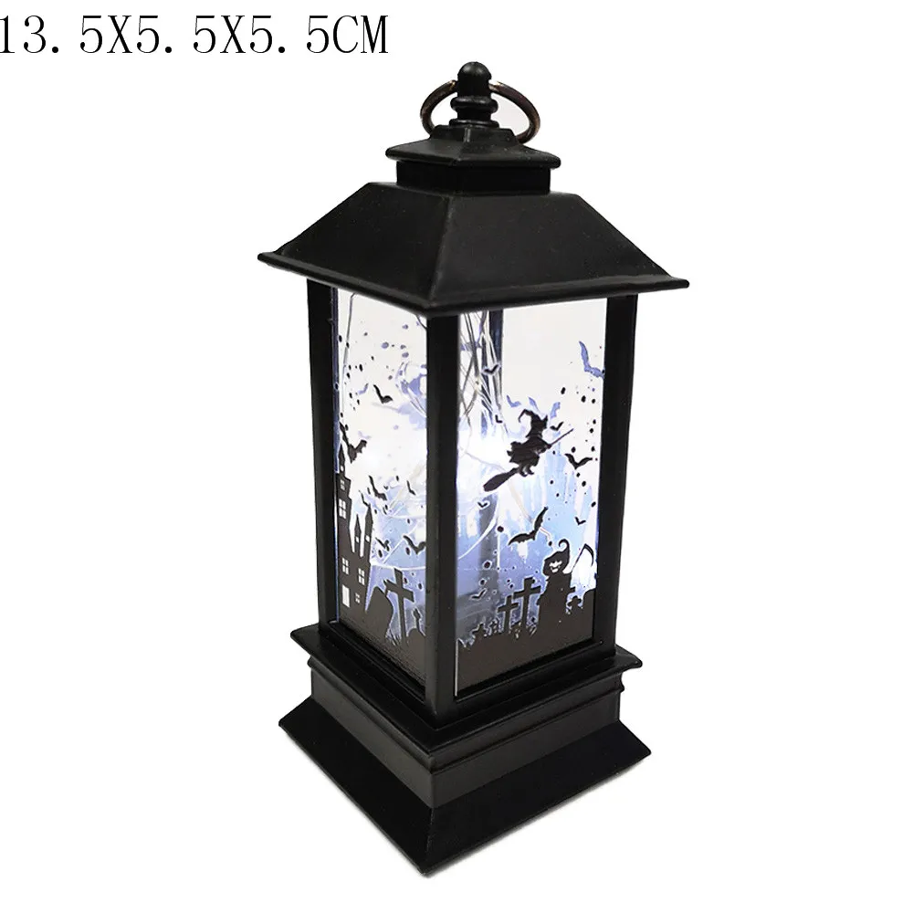 M Castle Lights 1 шт., лампа для Хэллоуина, искусственное пламя, украшение в виде тыквы, украшение в виде ведьмы, светодиодные фонари, ручная масляная лампа, светодиодная, украшение на Хэллоуин - Цвет: M Castle Lights