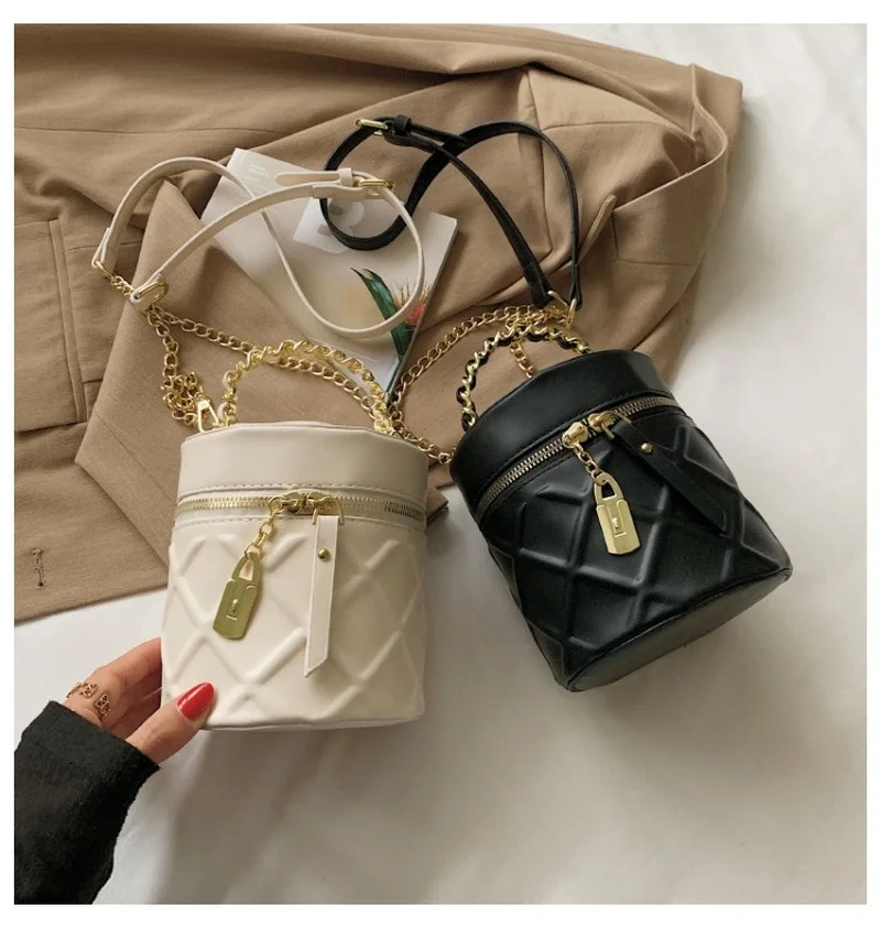 

2021 popular small bag women's new fashion chain bag Single Shoulder Messenger Bag women's handbag Bucket Bag purses