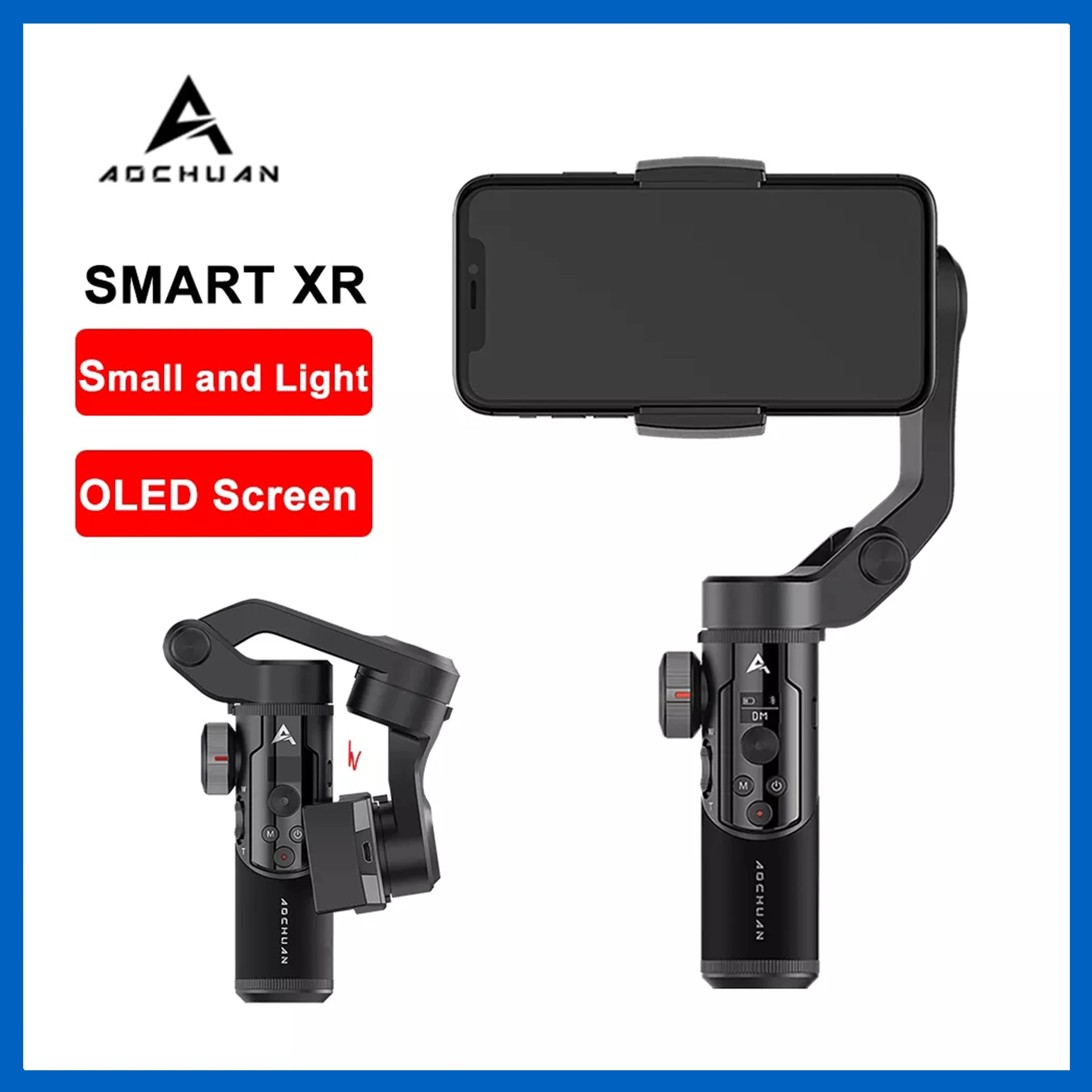

AOCHUAN SMART XR Handheld Gimbal Stabilizer 3 Axis Bluetooth OLED Stabilizer for Android IOS Smartphones
