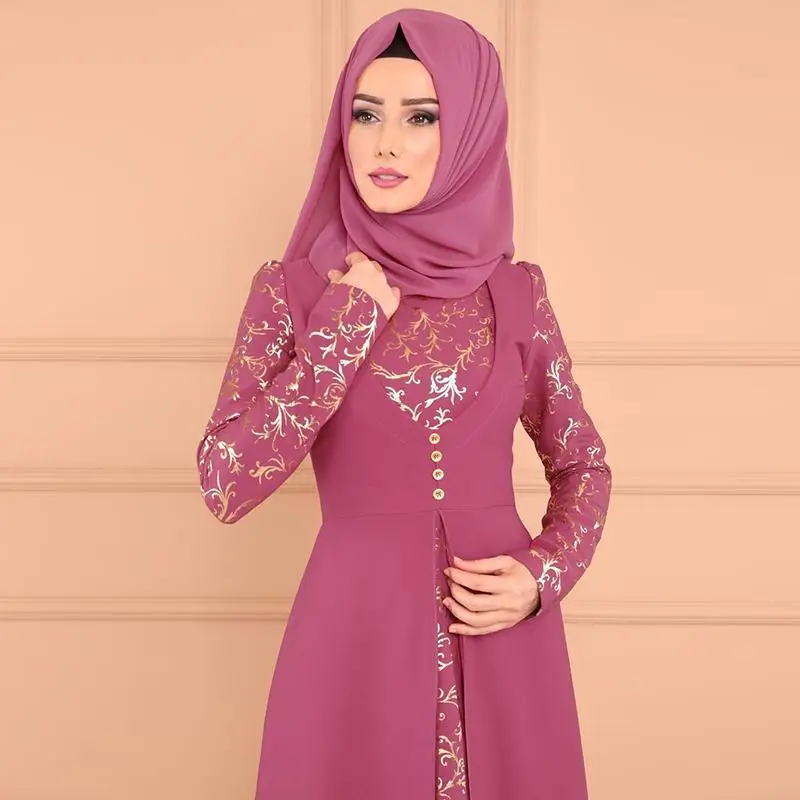 

Dress Women Muslim Plus Size 5XL Dubai Long Sleeve Fake Two Piece Party Dresses Ethnic Islamic Costume Abaya Large Size Clothing