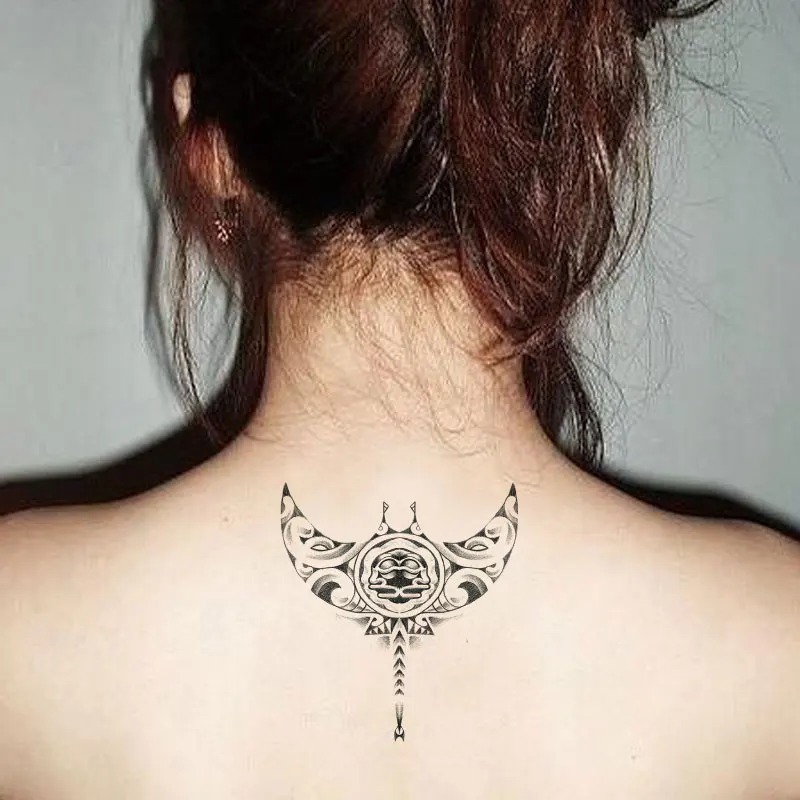 Временная тату-наклейка с черепом серого цвета водостойкая для взрослых мужчин