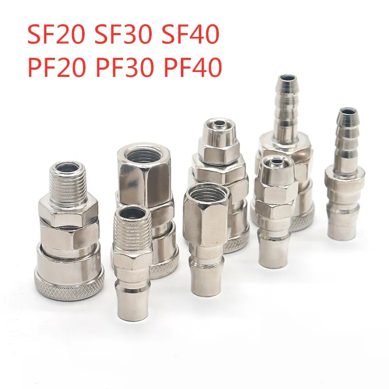 

Pneumatic fitting C type Quick connector High pressure coupling SF20 SF30 SF40 PF20 PF30 PF40 Air compressor connector