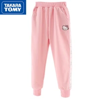 takara tomy spring and autumn new 2021 cute cartoon hello kitty baby pants simple and comfortable childrens casual pants