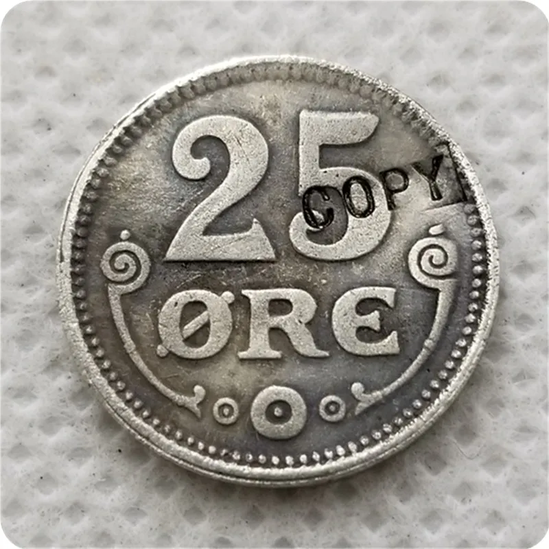 Копия монеты Дания 25 руды 1917 |