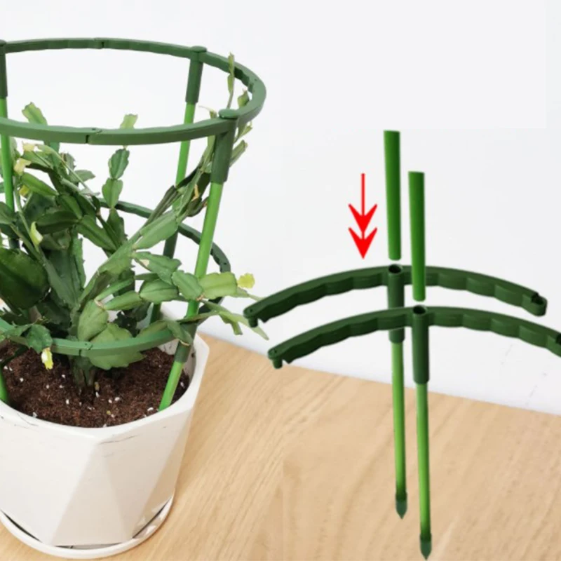 

Garden Plant Support Cage Flower Stand Holder Plastic Semi-Circle Gardening Tool Splicing orchid frame plant support frame
